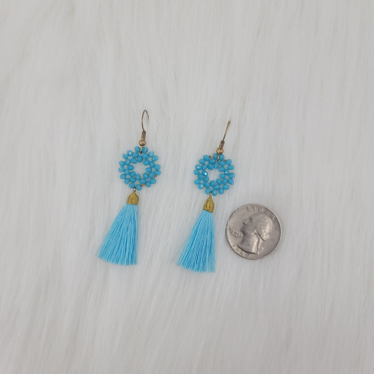 Flower Wire Wrapped Crystal With Tassels