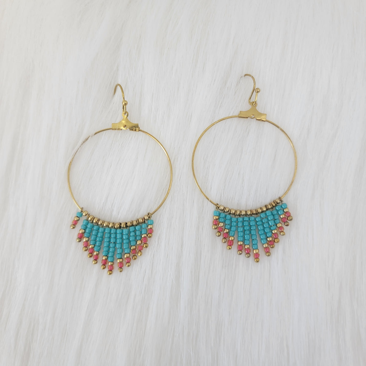 Drop Seed Beads Earrings