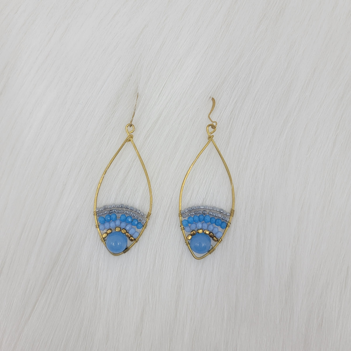 Crystal Wrapped Oval Earrings