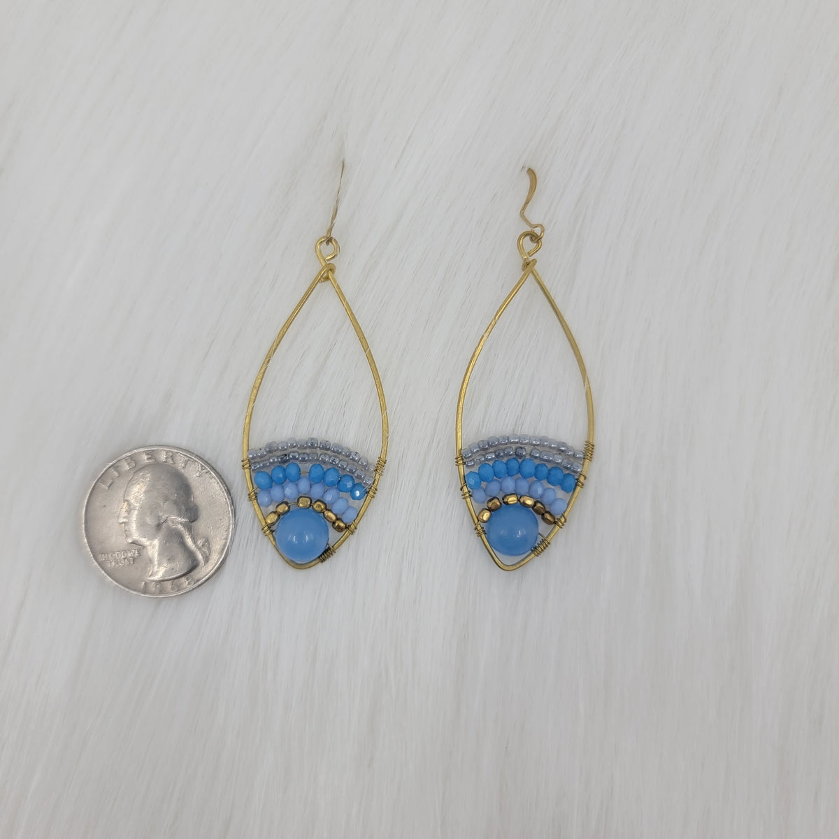 Crystal Wrapped Oval Earrings