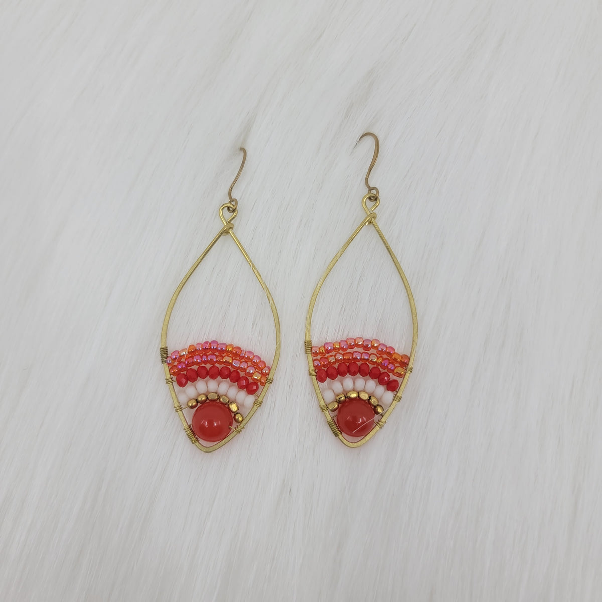 Crystal Wrapped Oval Earrings