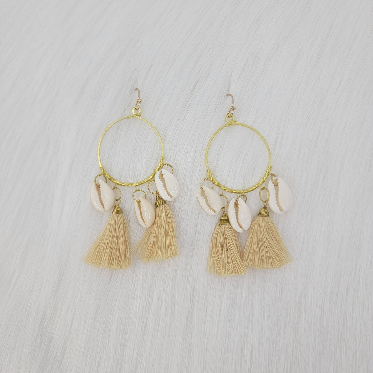 Cowries Shell Earrings With Tassels