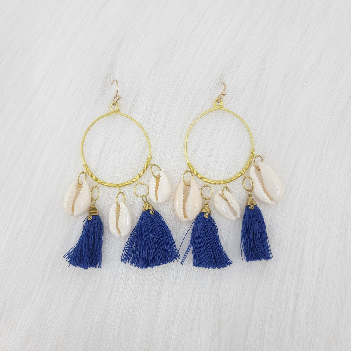 Cowries Shell Earrings With Tassels
