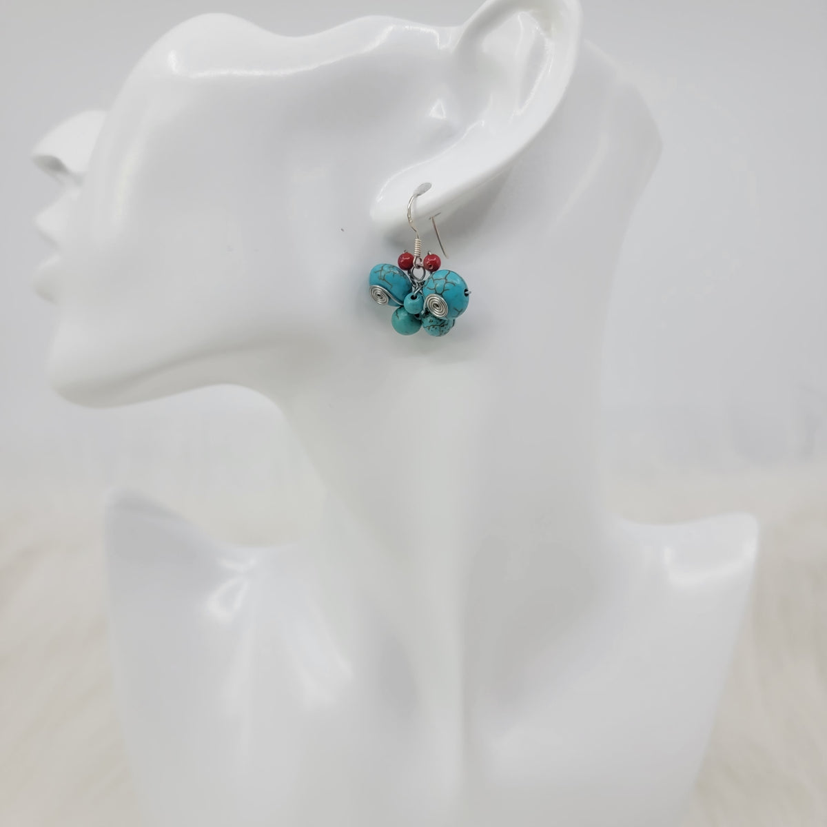 Turquoise butterfly earrings