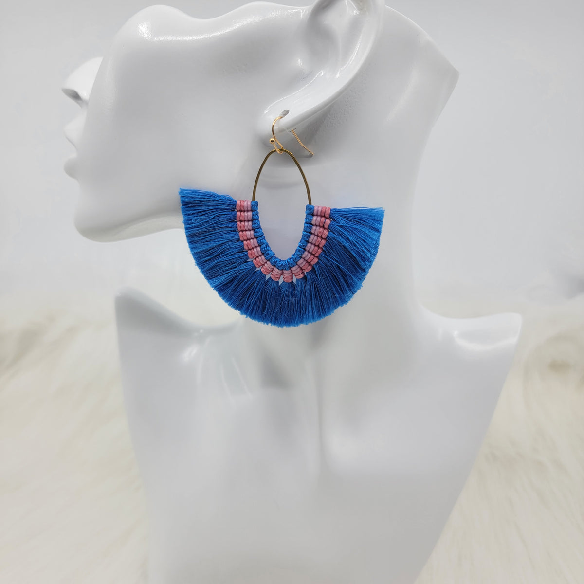 Oval Bohemian Tassels Earrings