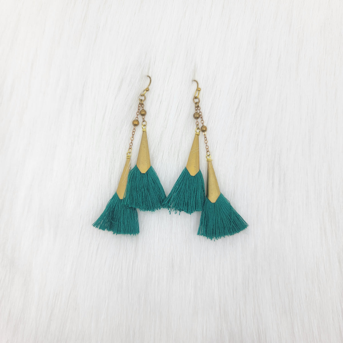 Brass Tassels Earrings