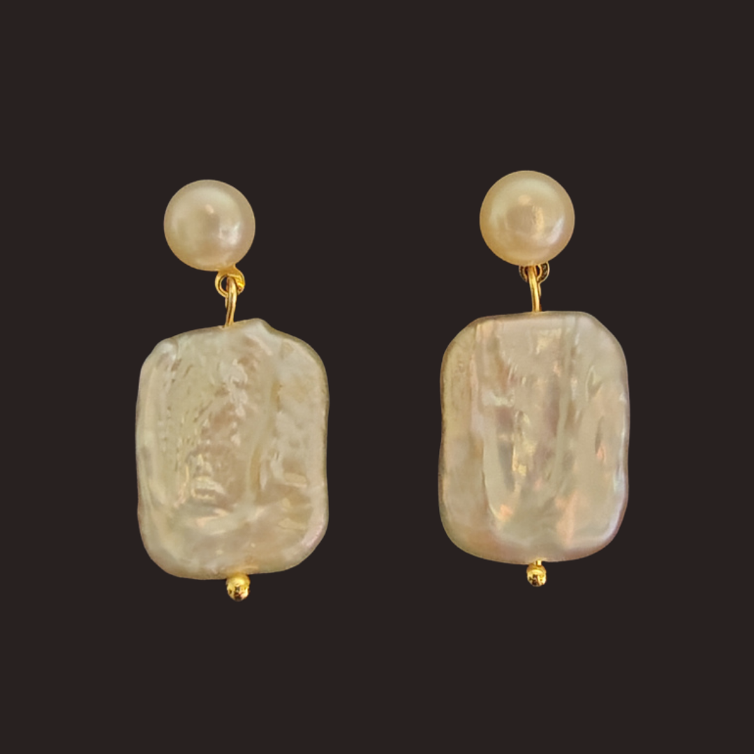 Freshwater Pearl & Baroque Pearl Stud Earrings