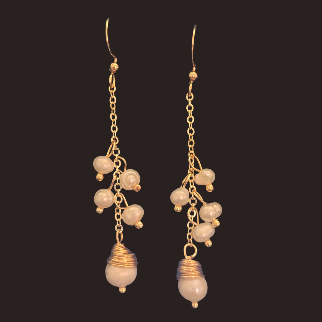 Freshwater Pearl Mini Pearl Cluster Earrings