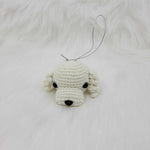 Crochet Dog Ornament White Poodle