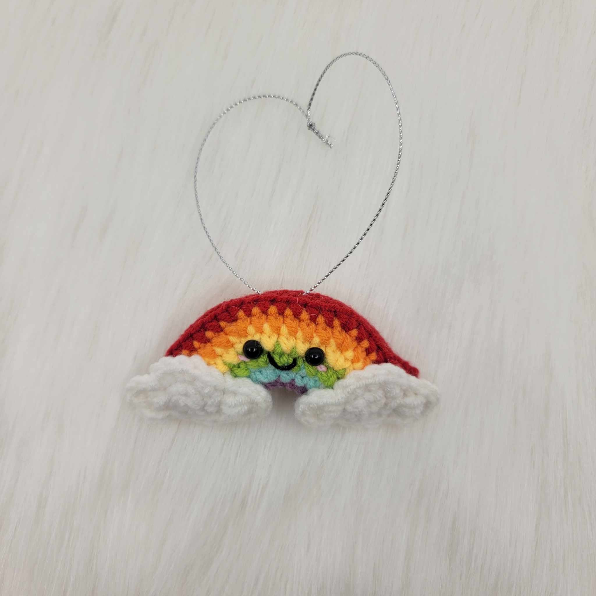 Crochet Rainbow Ornament