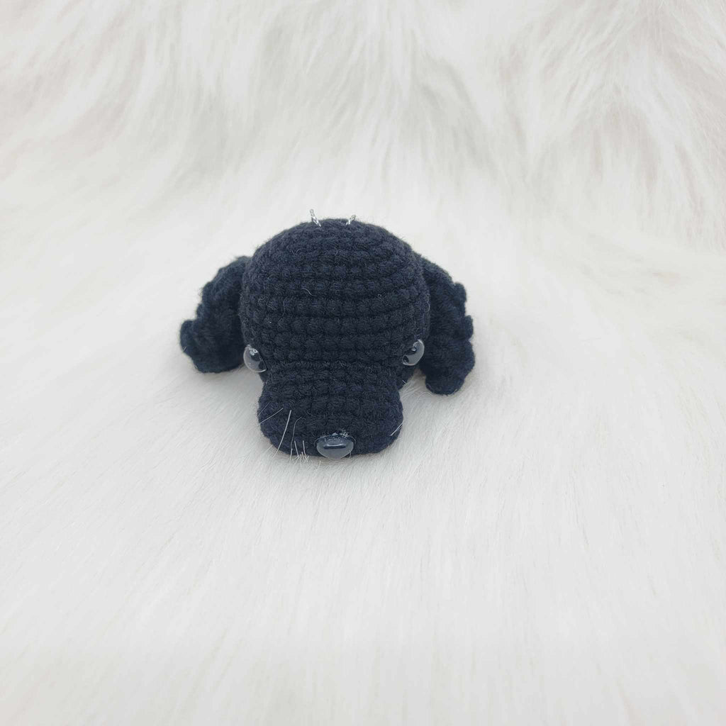 Crochet Dog Ornament Black Poodle