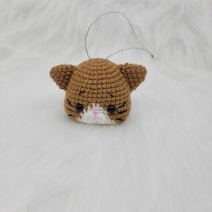 Crochet Brown Cat Ornament