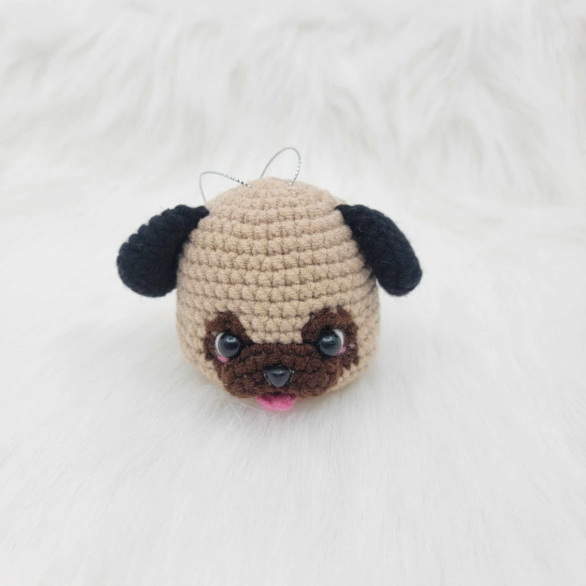 Crochet Dog Ornament Pug