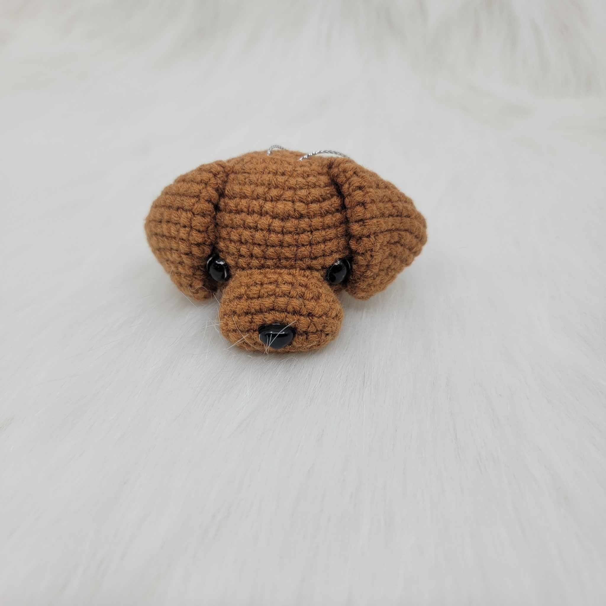Crochet Brow Dog Ornament