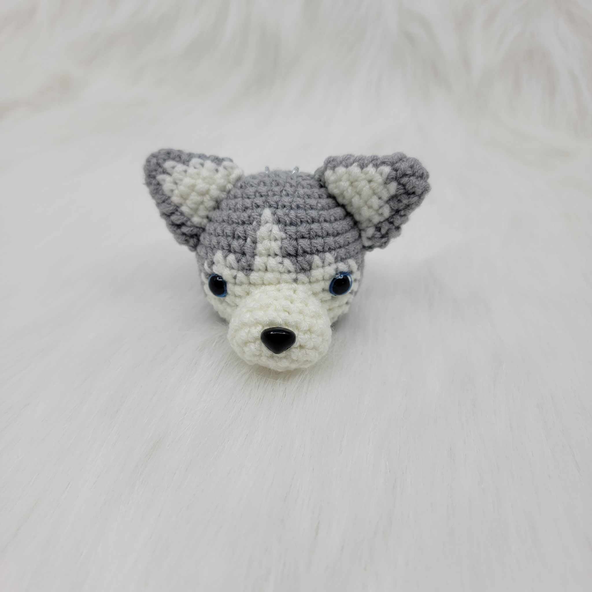 Crochet Dog Ornament Siberian Husky