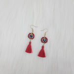 Crystal Beads Earrings With Tassels