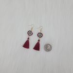 Crystal Beads Earrings With Tassels