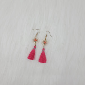 Crystal Beads Earrings With Tassels