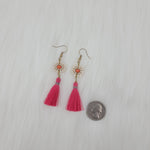 Crystal Beads Earrings With Tassels