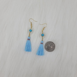 Crystal Beads Earrings With Tassels