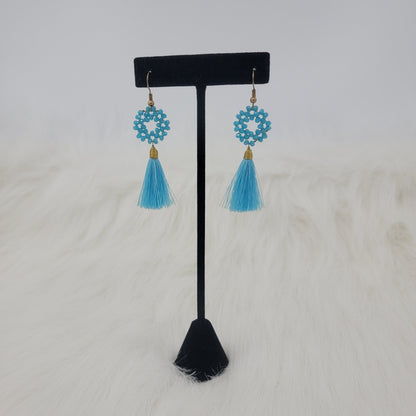 Flower Wire Wrapped Crystal With Tassels