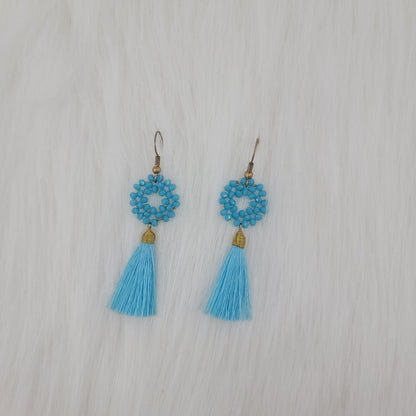 Flower Wire Wrapped Crystal With Tassels