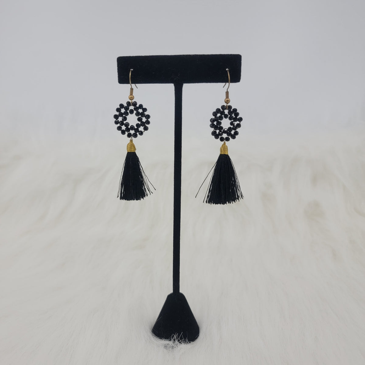 Flower Wire Wrapped Crystal With Tassels