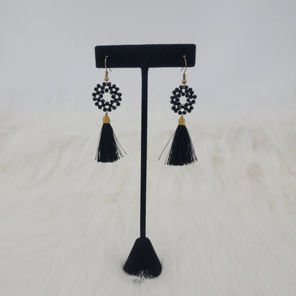 Flower Wire Wrapped Crystal With Tassels