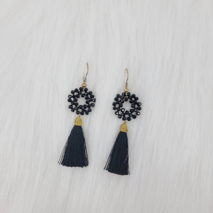 Flower Wire Wrapped Crystal With Tassels
