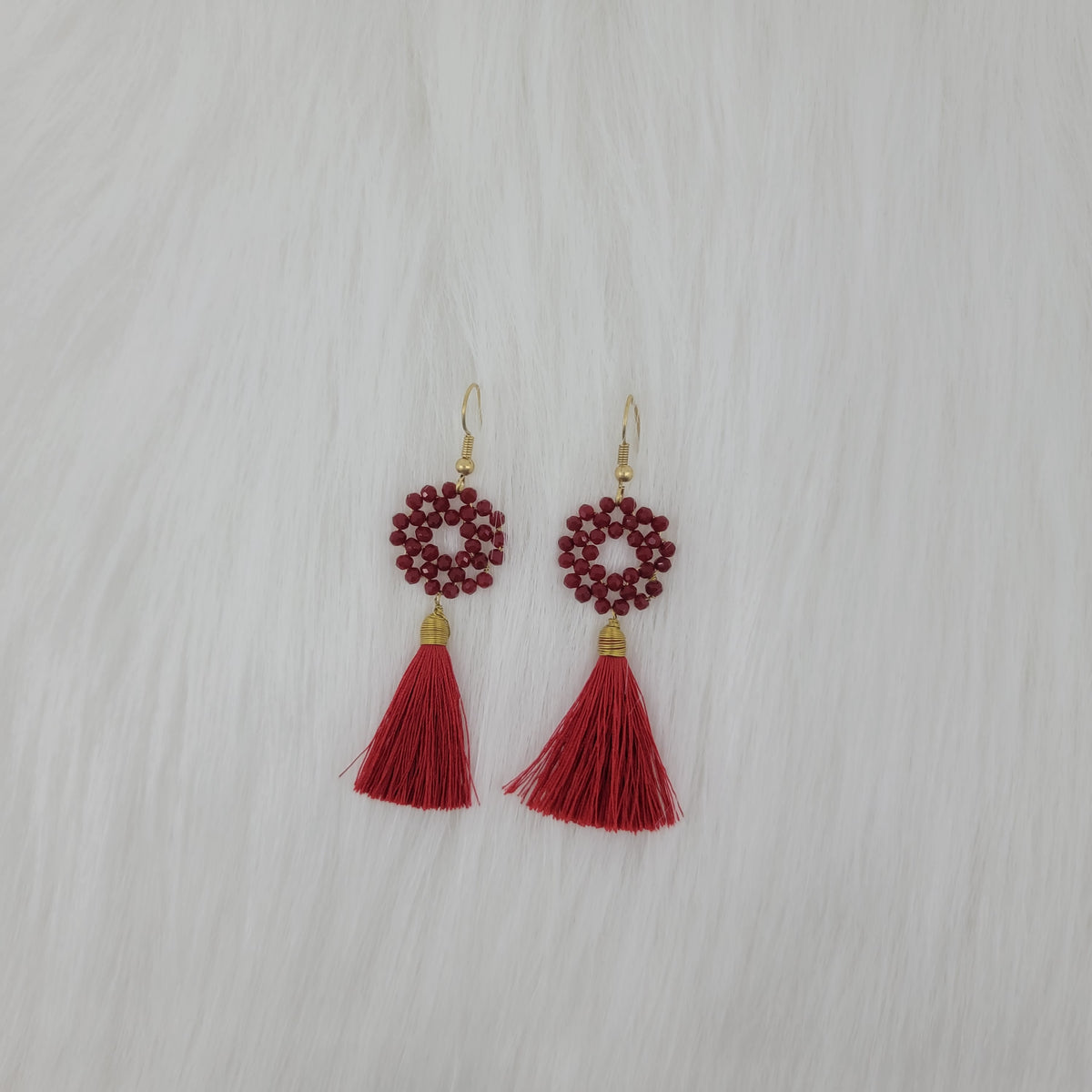 Flower Wire Wrapped Crystal With Tassels