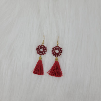 Flower Wire Wrapped Crystal With Tassels