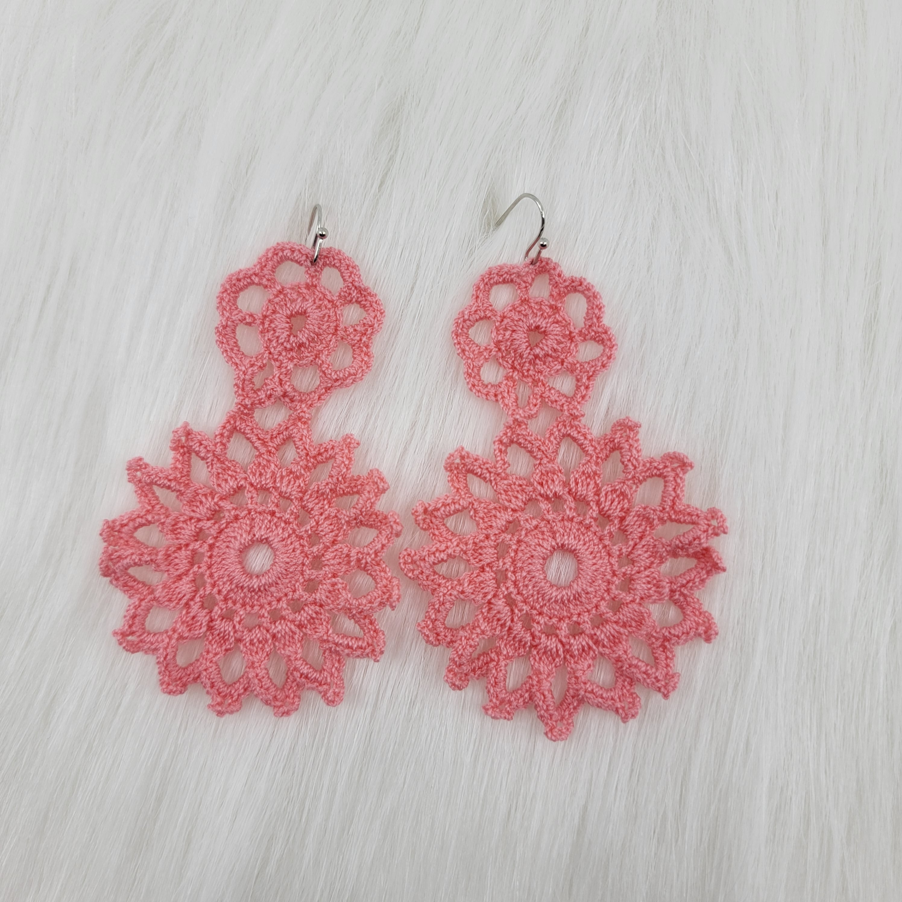 Crochet Flower Earrings