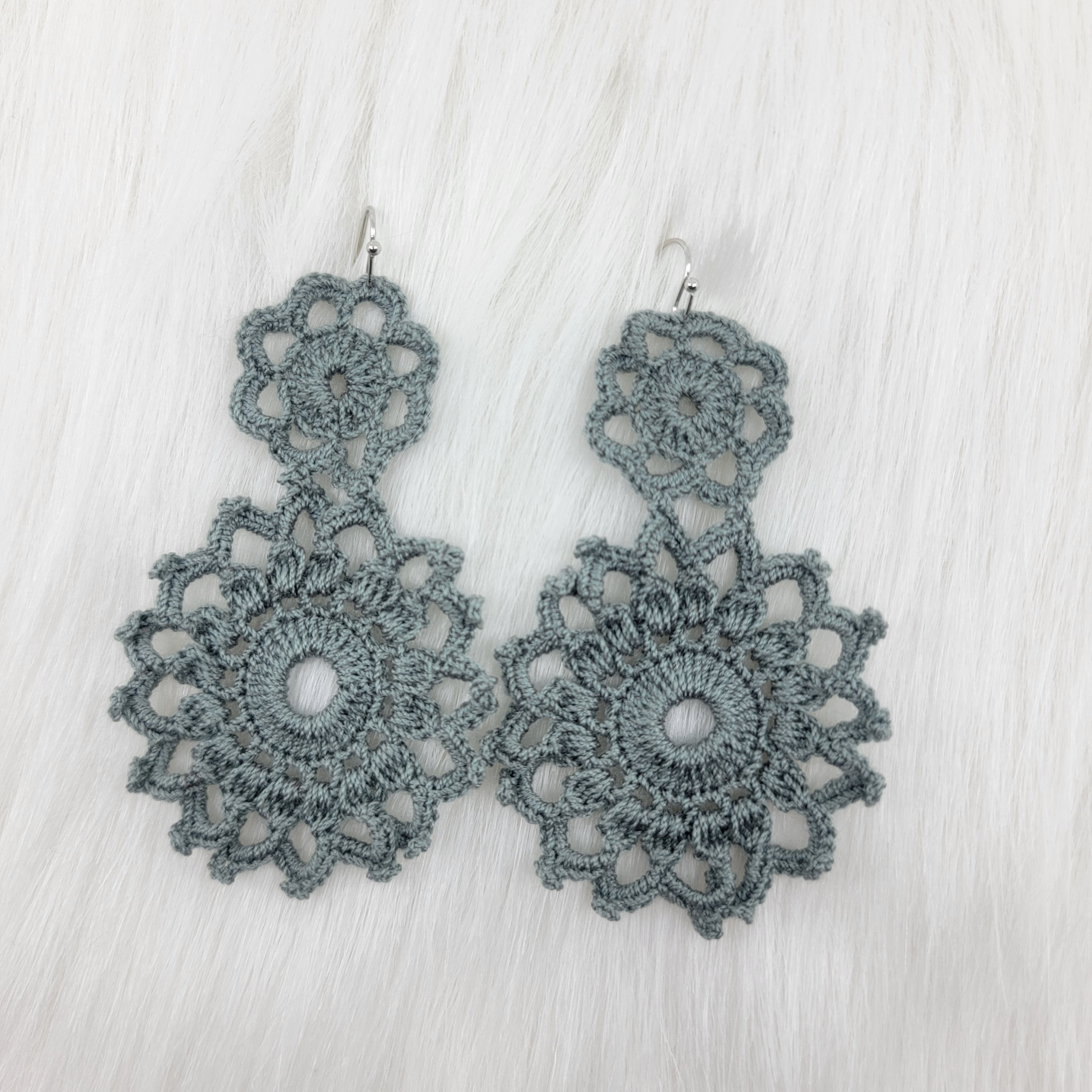 Crochet Flower Earrings
