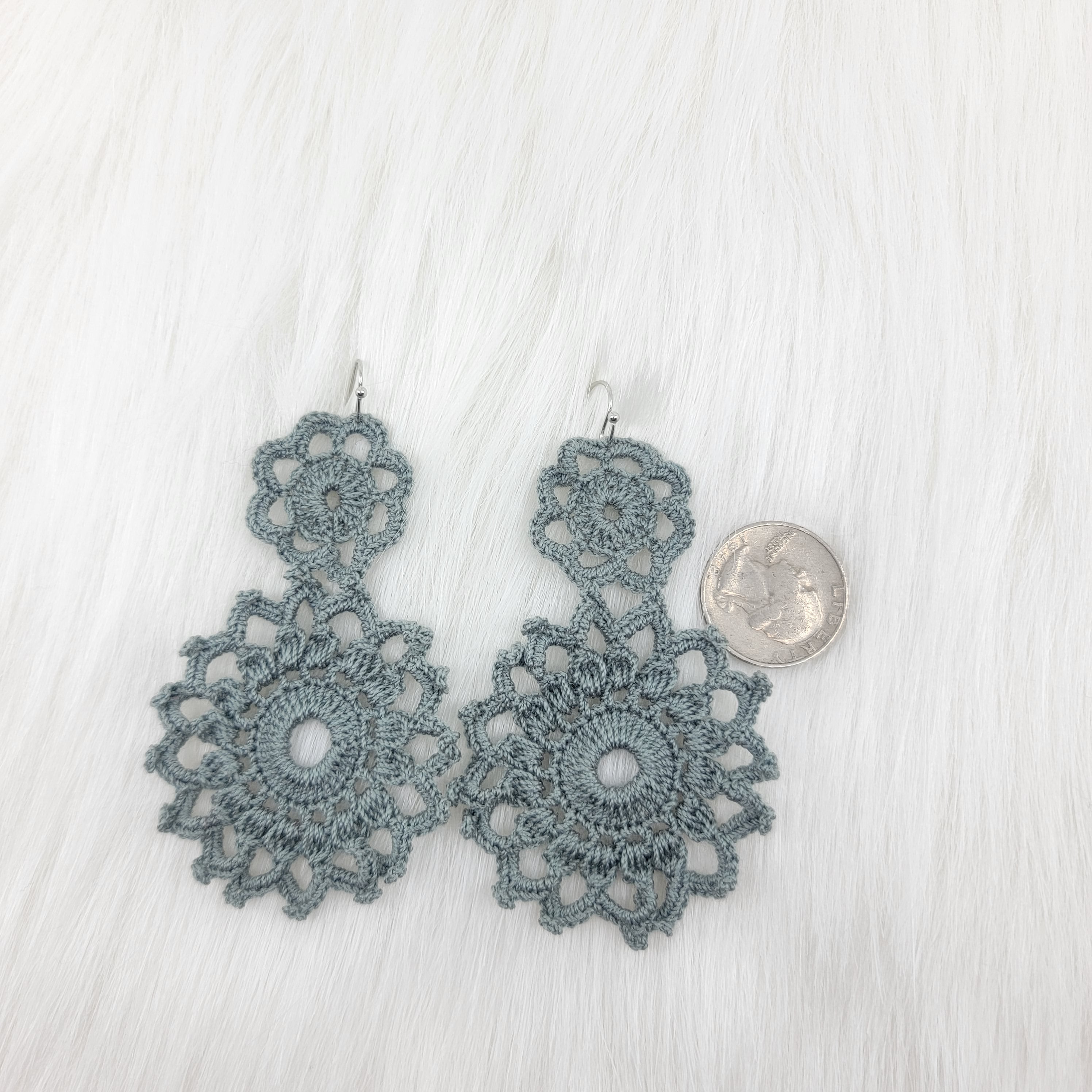 Crochet Flower Earrings