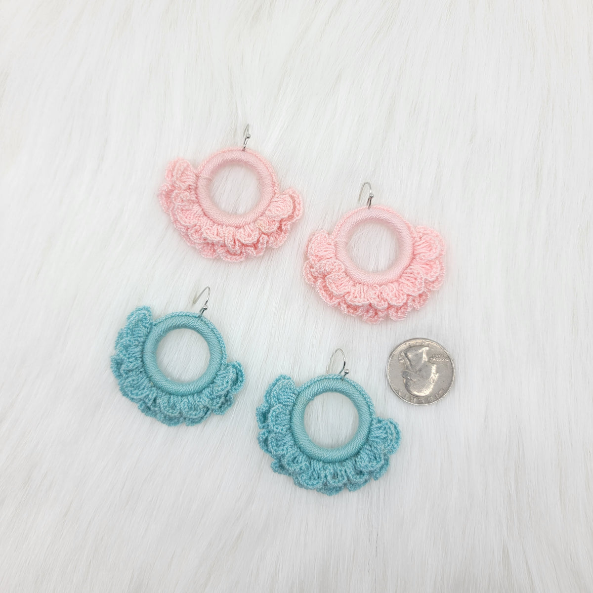 Crochet Circle Earrings