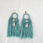 Macramé Earrings With Cowrie Shells