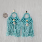 Macramé Earrings With Cowrie Shells