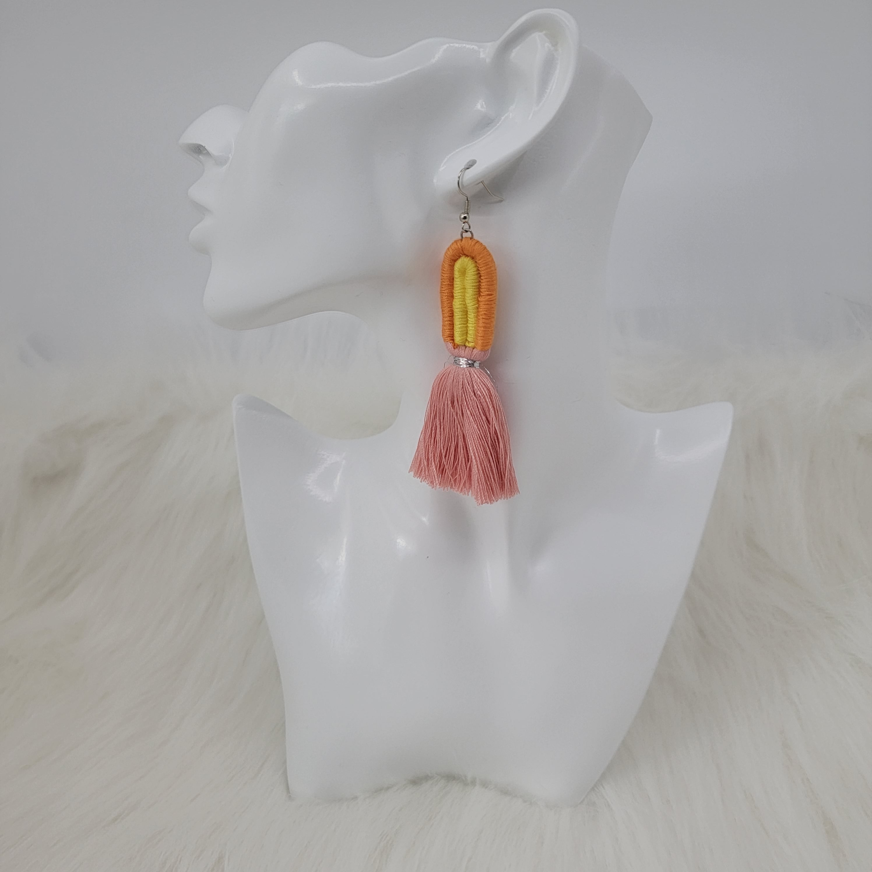 Rainbow Earrings With Tassels