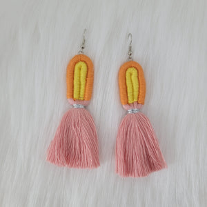 Rainbow Earrings With Tassels