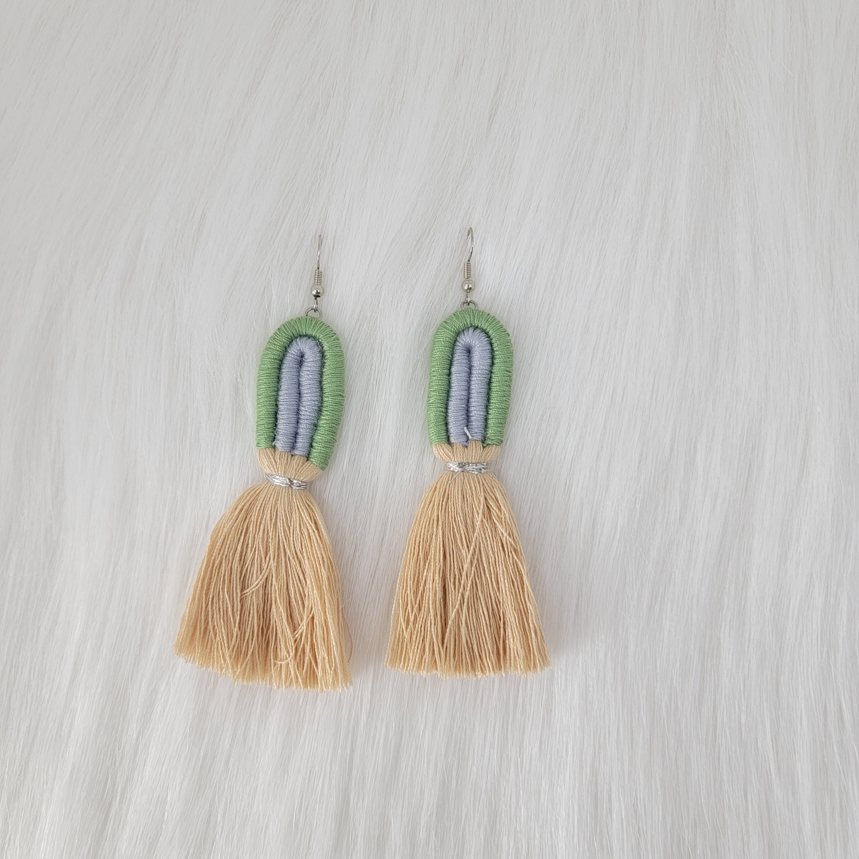 Rainbow Earrings With Tassels