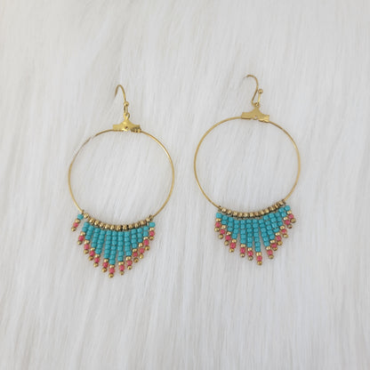 Drop Seed Beads Earrings