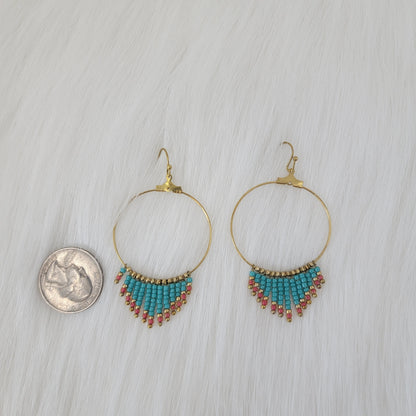Drop Seed Beads Earrings