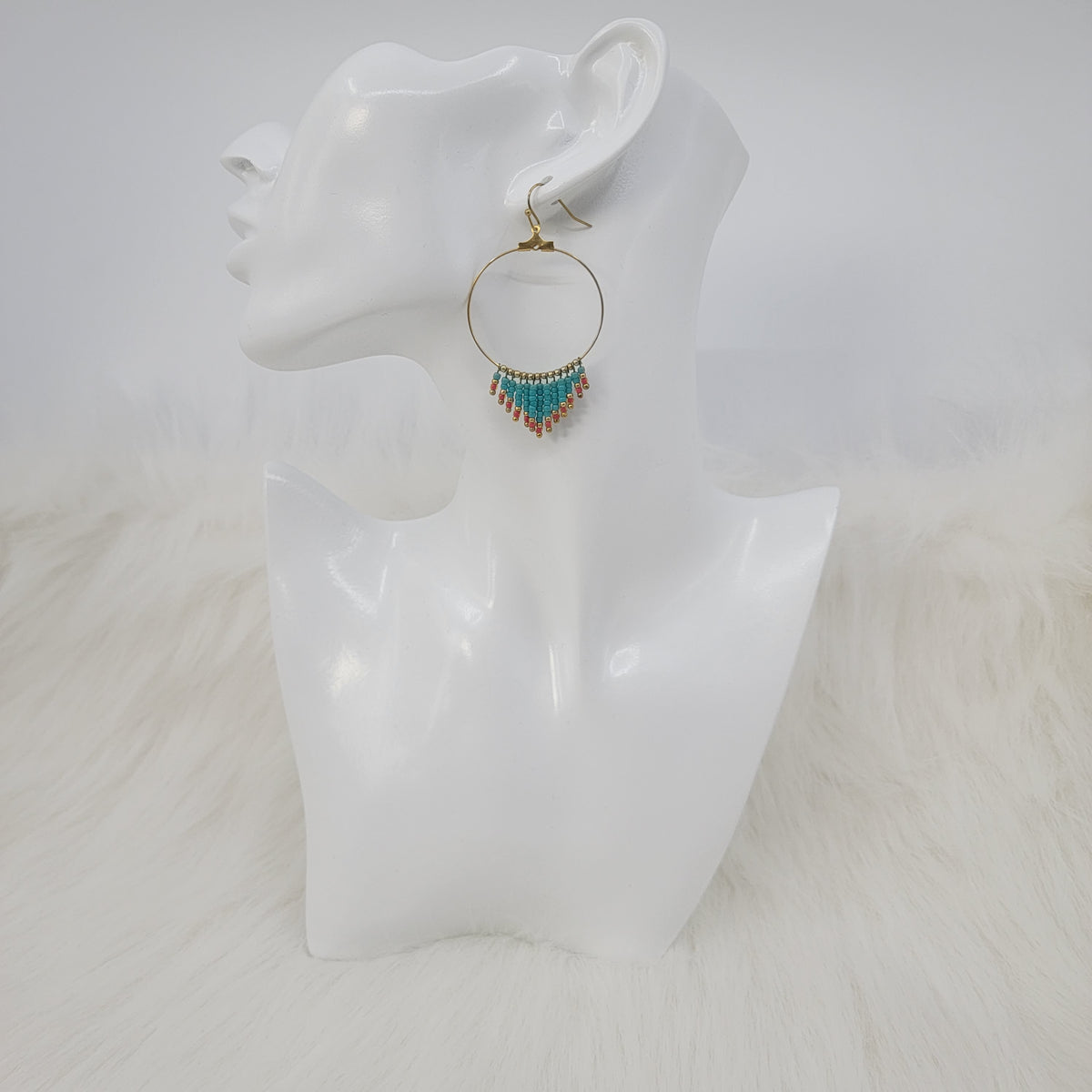 Drop Seed Beads Earrings