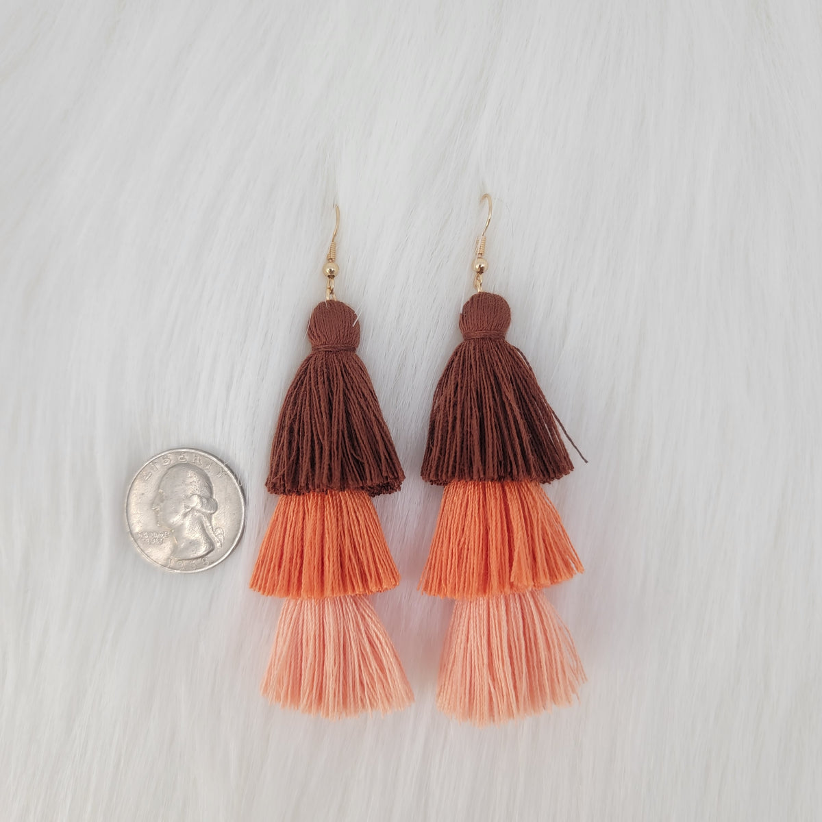 Triple Layers Tassels Earrings