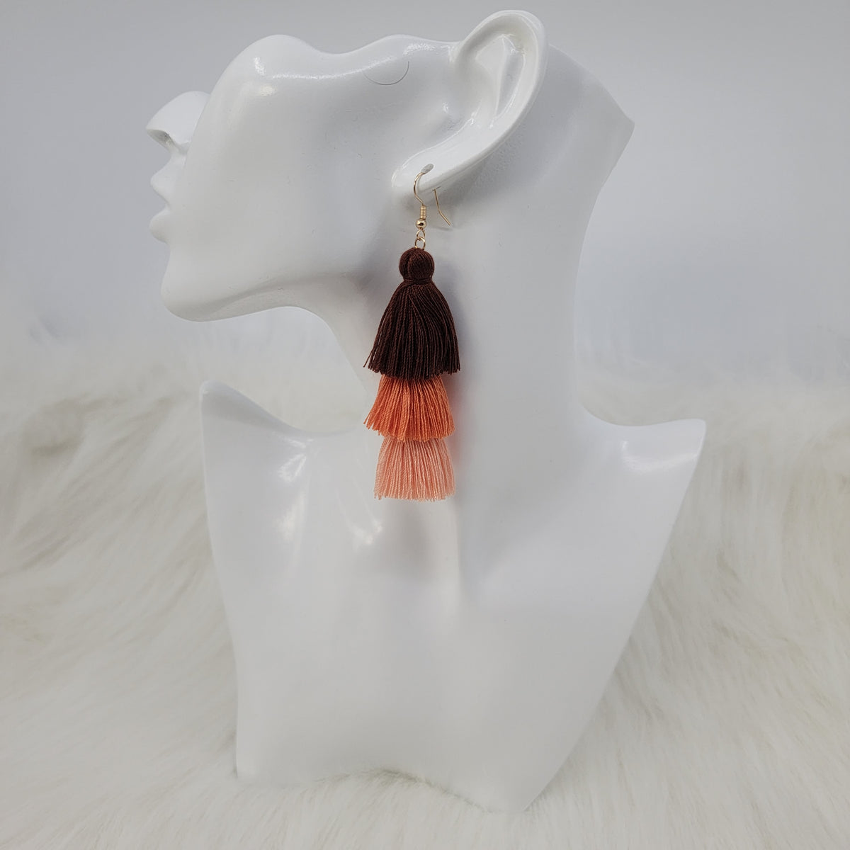 Triple Layers Tassels Earrings