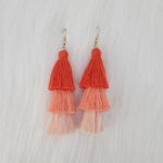 Triple Layers Tassels Earrings