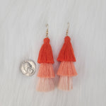 Triple Layers Tassels Earrings
