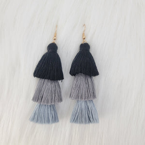 Triple Layers Tassels Earrings
