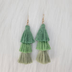 Triple Layers Tassels Earrings