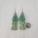 Triple Layers Tassels Earrings